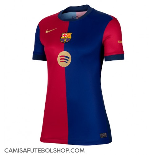 Camisa de time de futebol Barcelona Replicas 1º Equipamento Feminina 2024-25 Manga Curta